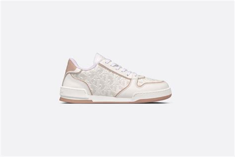 Dior One Sneaker White and Nude Dior Oblique 